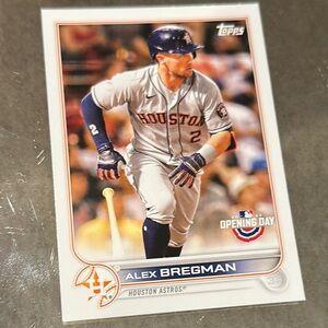 Topps Houston Astros Baseball Card - Blue and White